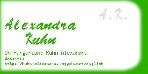 alexandra kuhn business card